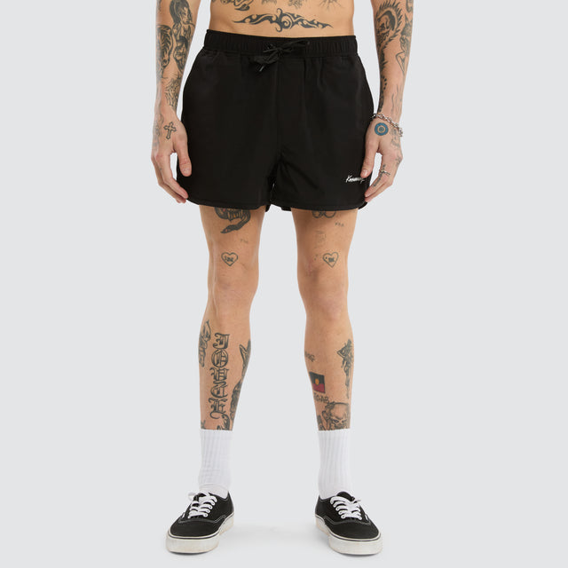 Darkside Elastic Waist Short Jet Black