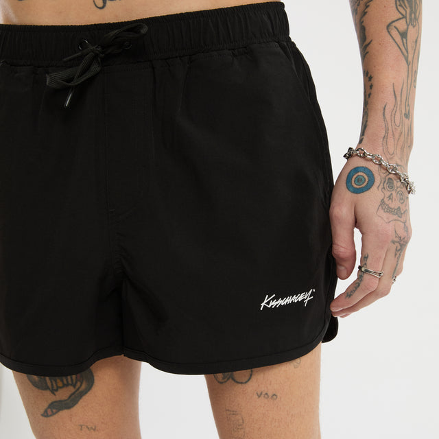 Darkside Elastic Waist Short Jet Black