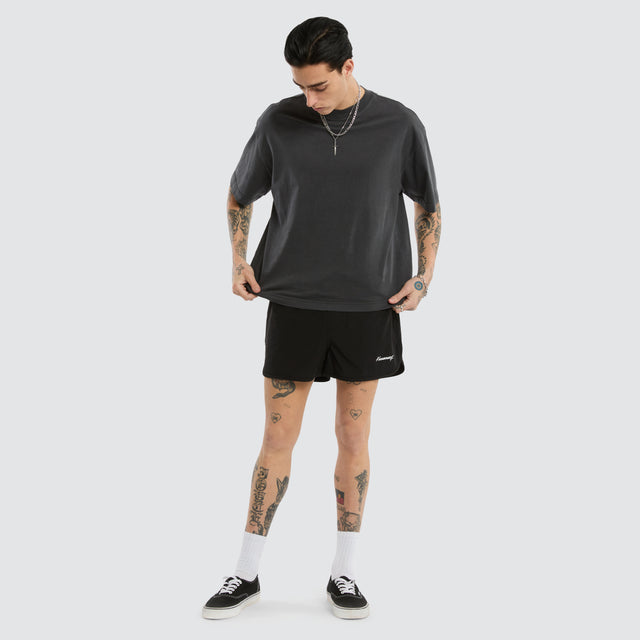 Darkside Elastic Waist Short Jet Black