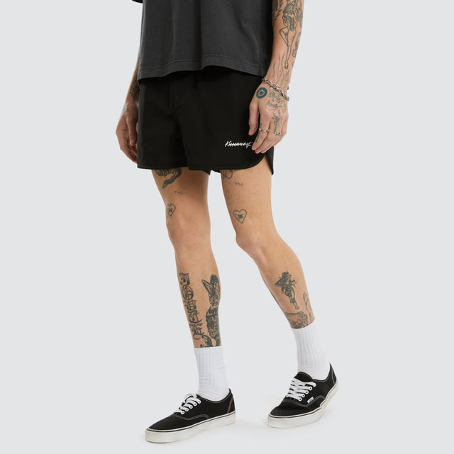 Darkside Elastic Waist Short Jet Black