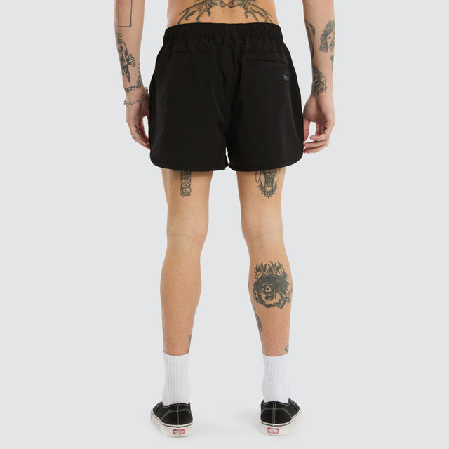 Darkside Elastic Waist Short Jet Black
