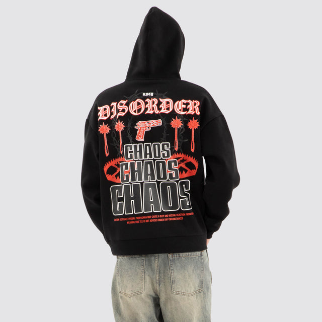 Trap Oversized Hoodie Jet Black