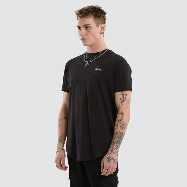 Future Dual Curved Tee Jet Black