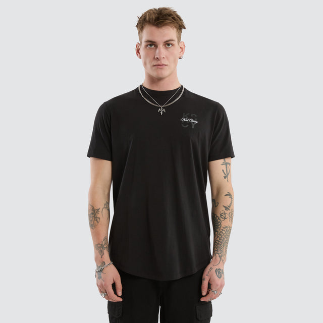 Future Dual Curved Tee Jet Black