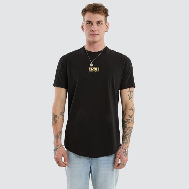 Dream Dual Curved Tee Jet Black