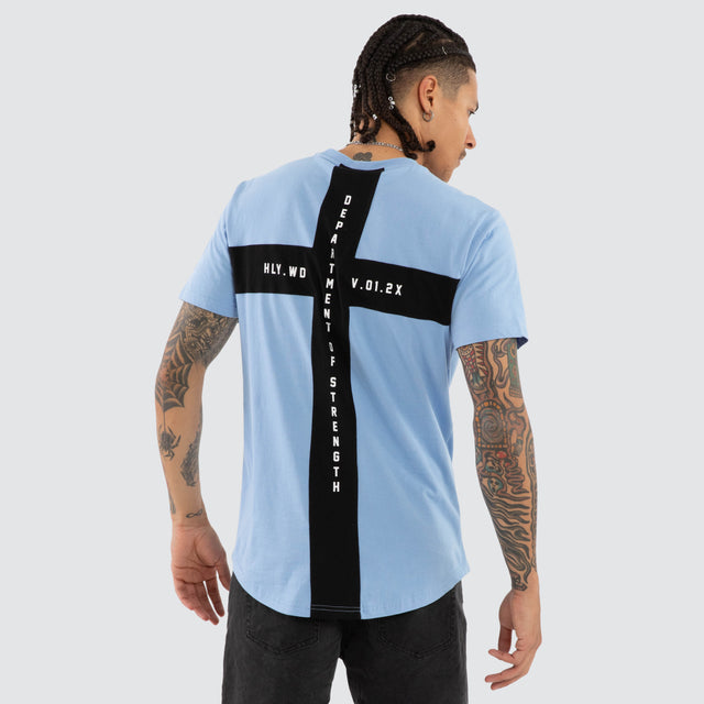 Smoke Dual Curved Tee Vista Blue / Black