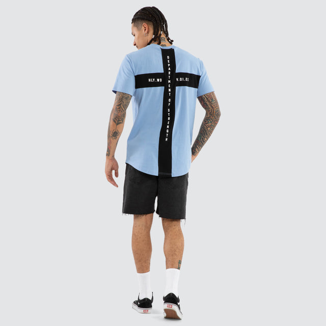 Smoke Dual Curved Tee Vista Blue / Black