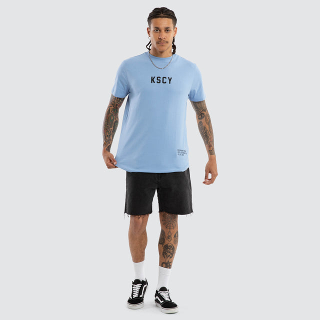 Smoke Dual Curved Tee Vista Blue / Black