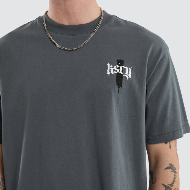 Villian Box Fit Scoop Tee Turbulence
