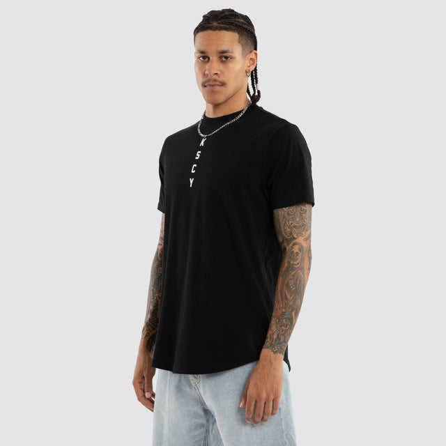 Untold Dual Curved Tee Jet Black