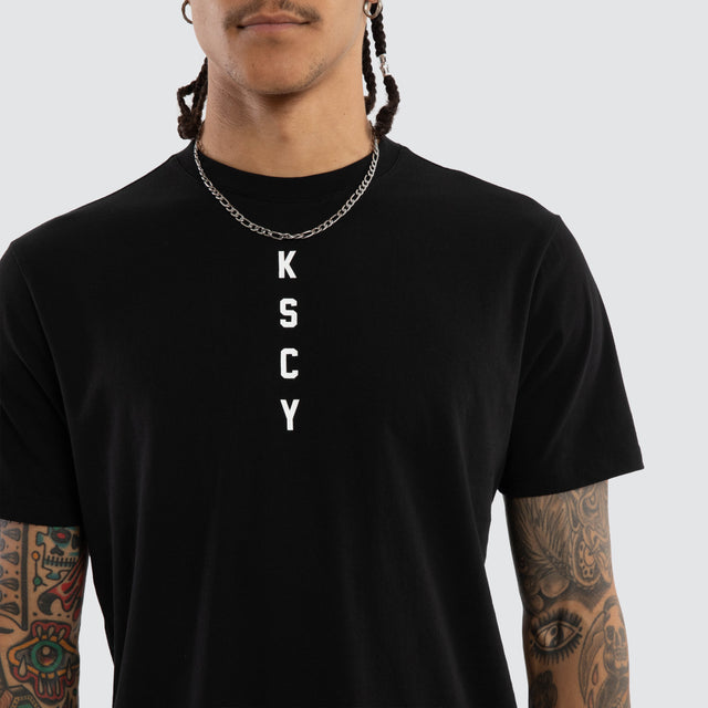 Untold Dual Curved Tee Jet Black