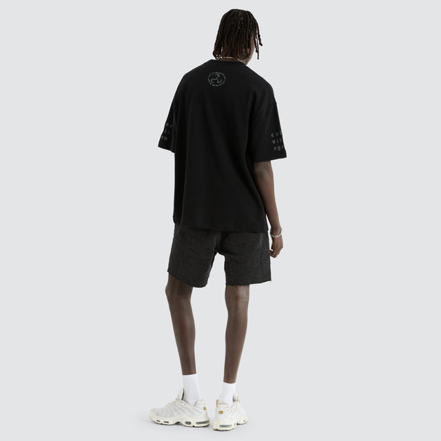 System Blacked Out Loopback Street Tee Jet Black