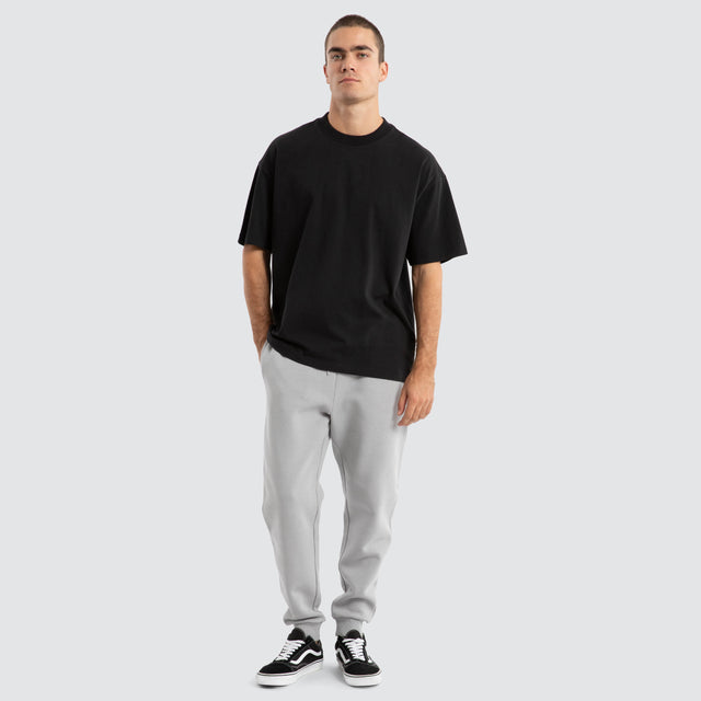 model wears Melville Raptor Tee Jet Black T-Shirts Black - image 2