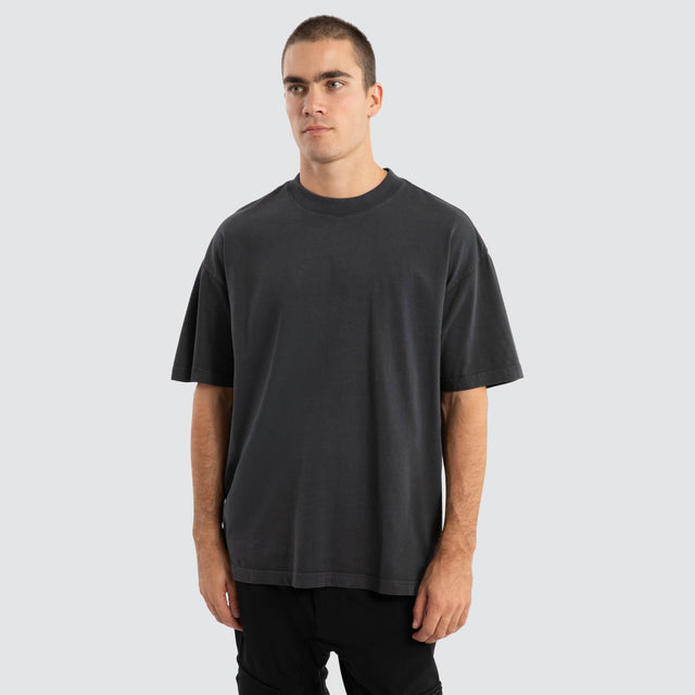 model wears Melville Raptor Tee Pigment Black Sand T-Shirts Black - image 1