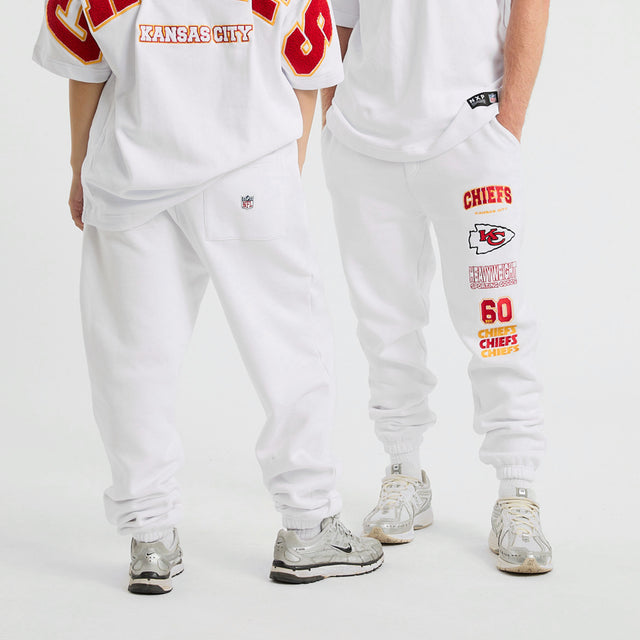 model wears Kansas City Chiefs Kickoff Trackpant White Trackpants White - image 1