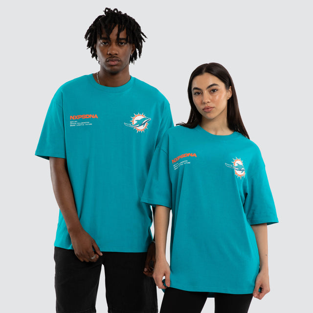 Miami Dolphins NFL Driven Tee Aqua