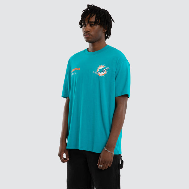 Miami Dolphins NFL Driven Tee Aqua