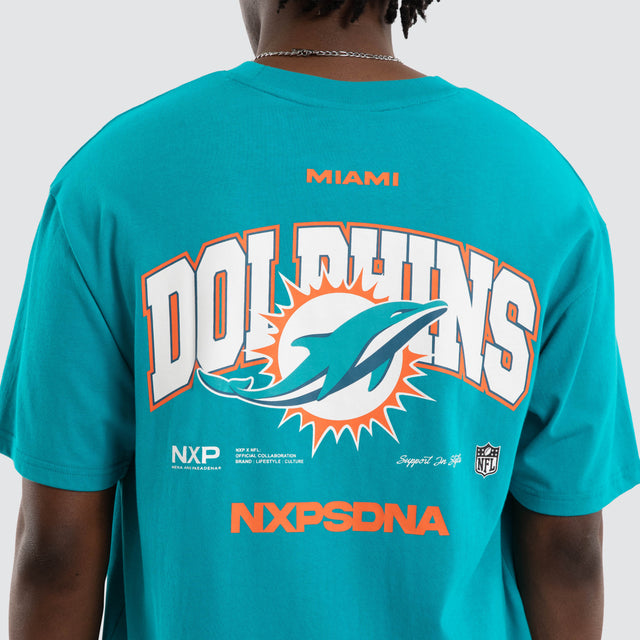 Miami Dolphins NFL Driven Tee Aqua