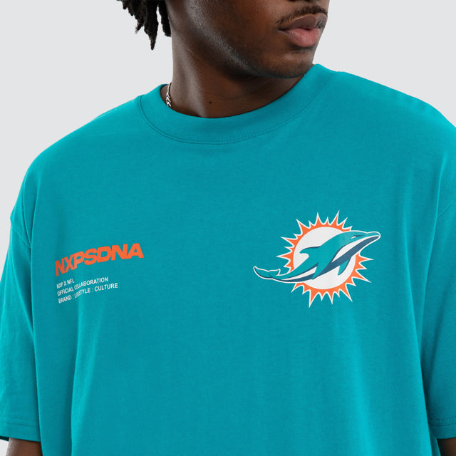 Miami Dolphins NFL Driven Tee Aqua