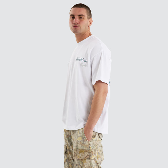 model wears Philadelphia Eagles NFL Raptor Tee White T-Shirts White - image 6