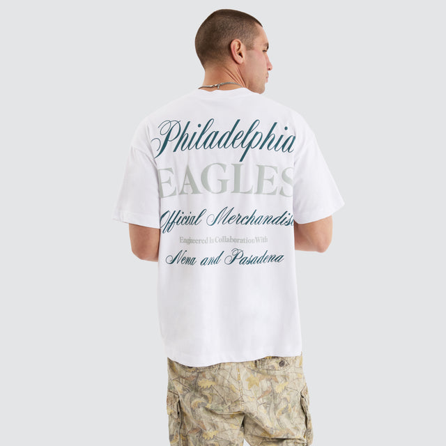 model wears Philadelphia Eagles NFL Raptor Tee White T-Shirts White - image 1