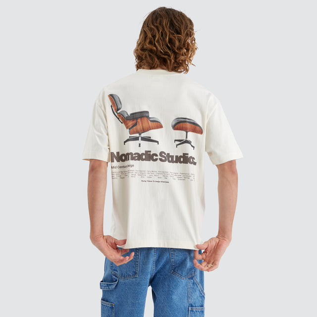 model wears Eames Street Tee Tofu T-Shirts Neutral - image 1