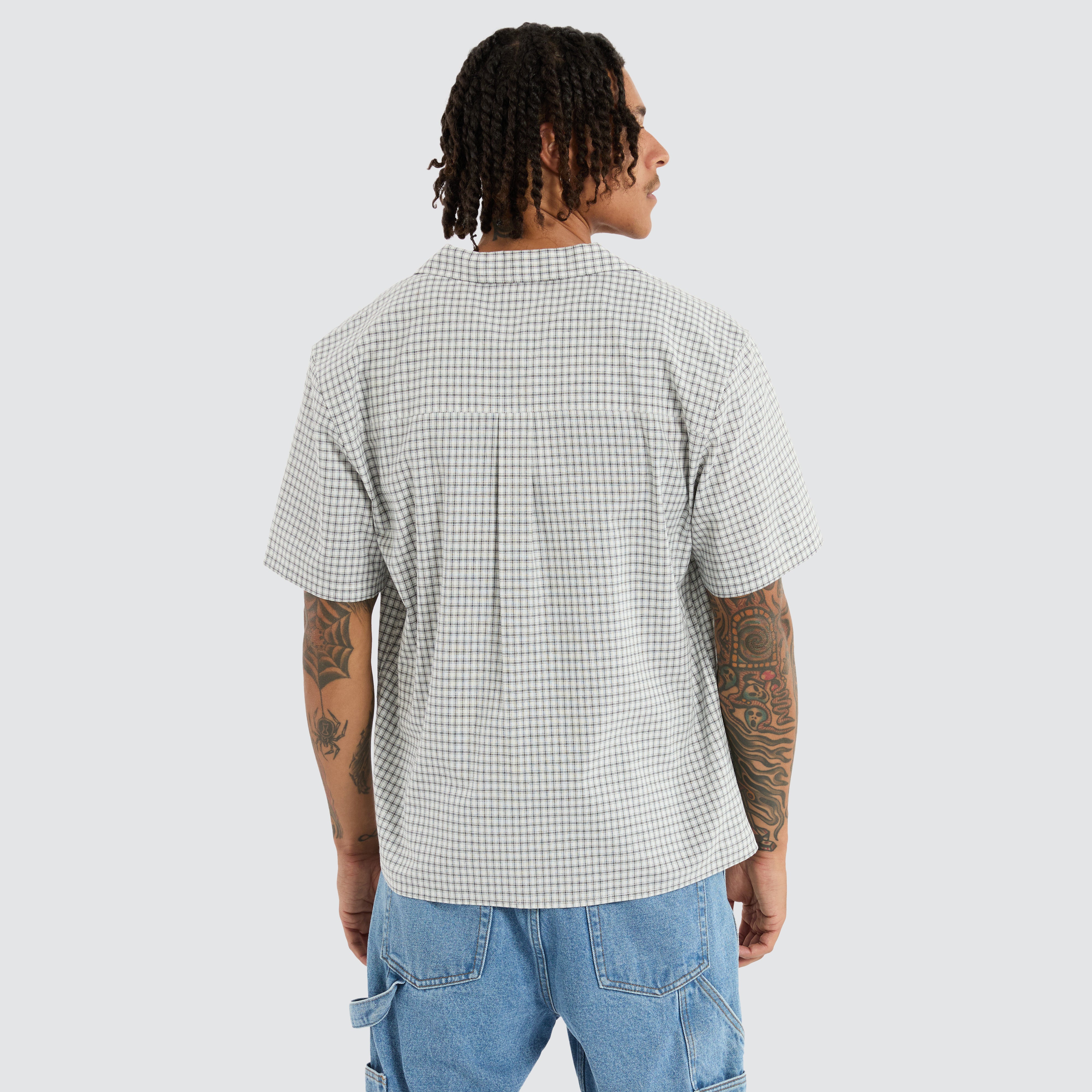 トップス The Madshop Resort shirt(Navy check) NN07 Pedro Mercerized Crew Neck T-Shirt Navy Blue at