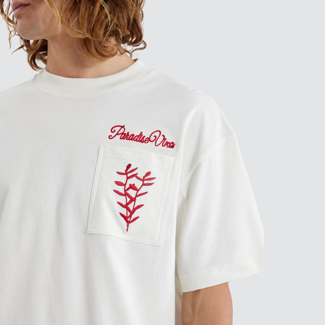 model wears Vinyard Street Tee Blanc De Blanc T-Shirts White - image 2