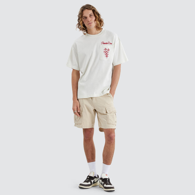 model wears Vinyard Street Tee Blanc De Blanc T-Shirts White - image 4