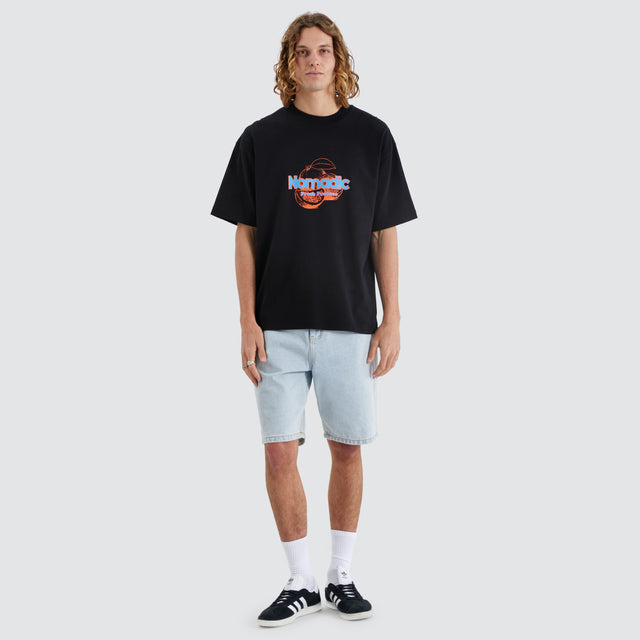 model wears Lima Street Tee Jet Black T-Shirts Black - image 4
