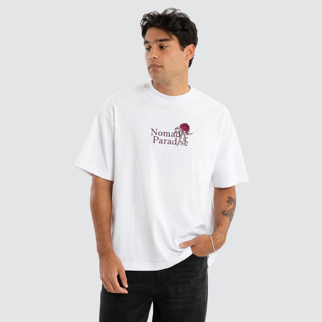 model wears Protea Street Tee Optical White T-Shirts White - image 1