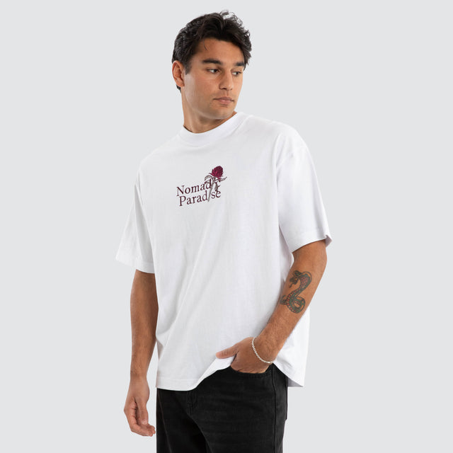 model wears Protea Street Tee Optical White T-Shirts White - image 4