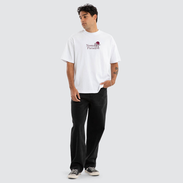 model wears Protea Street Tee Optical White T-Shirts White - image 5
