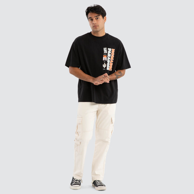 model wears Trail Street Tee Jet Black T-Shirts Black - image 2