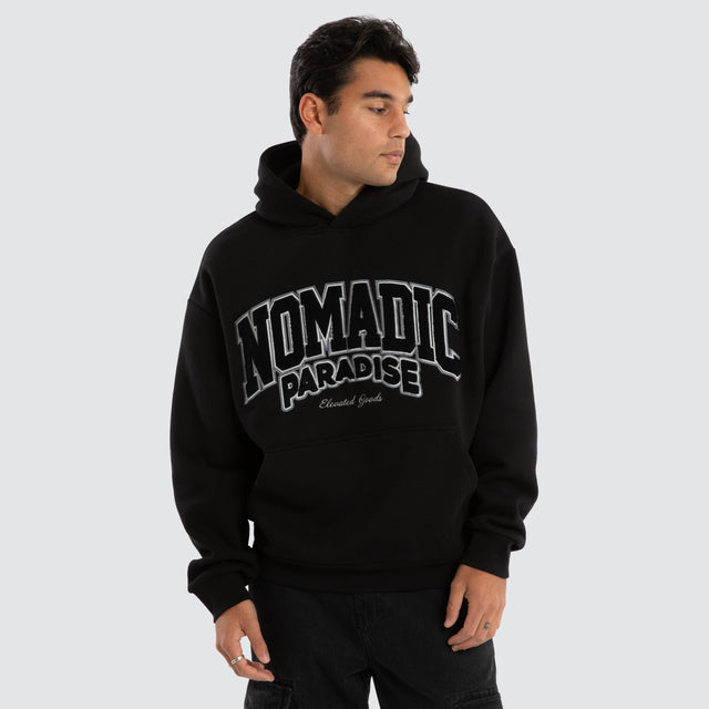 Archie Oversized Hoodie Jet Black