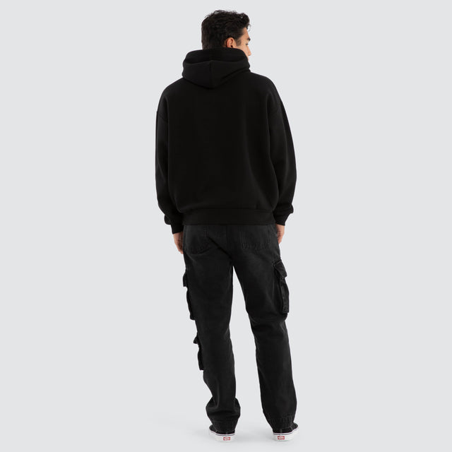 Archie Oversized Hoodie Jet Black