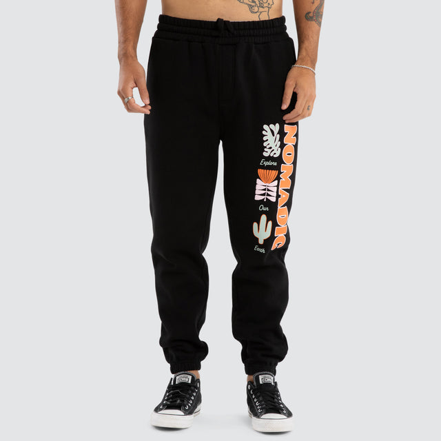 model wears Trial Tracksuit Pant Jet Black Trackpants Black - image 4