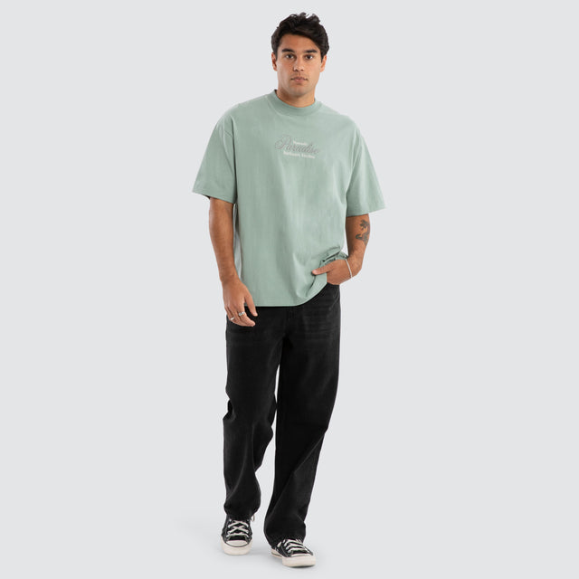 model wears Sunbeam Street Tee Sage T-Shirts Green - image 5