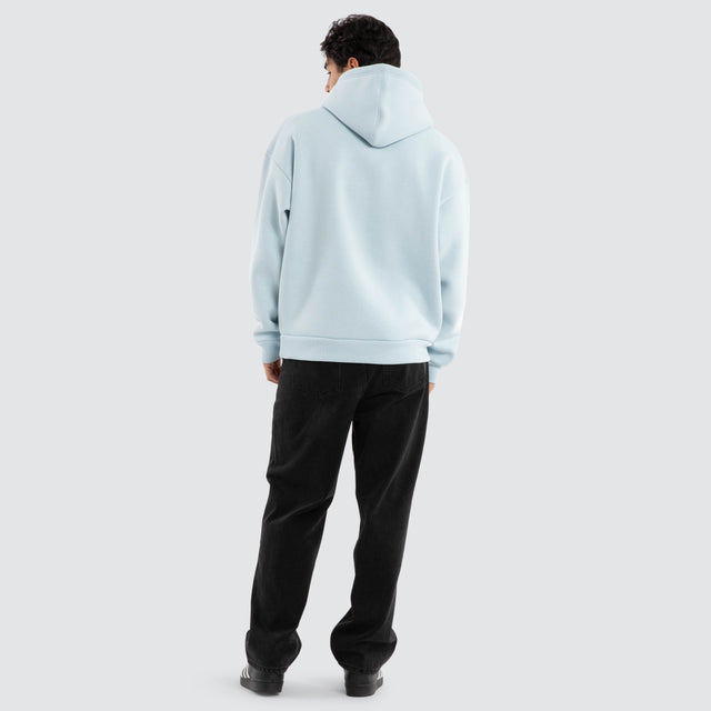 model wears Ripple Oversized Hoodie Baby Blue Hoodies Blue - image 6