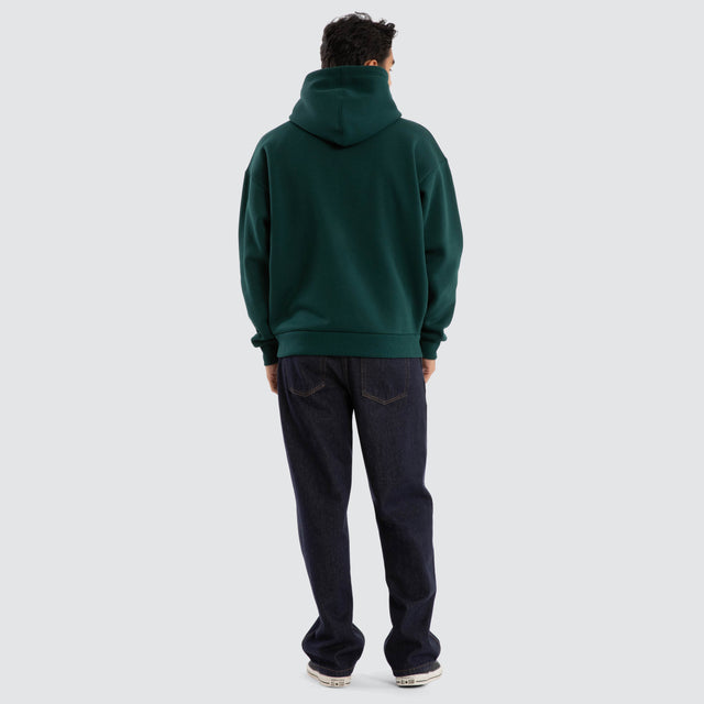 model wears Ripple Oversized Hoodie Bull Pine Hoodies Green - image 2