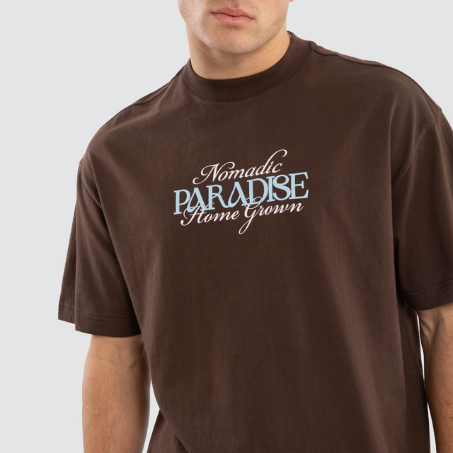 Home Grown Street Tee Chocolate Brown