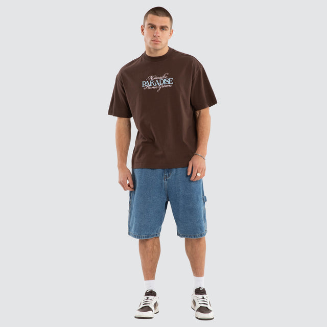 Home Grown Street Tee Chocolate Brown