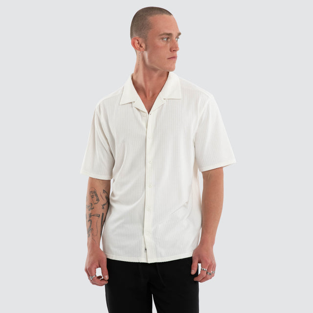 Casanova Cropped Resort Shirt White