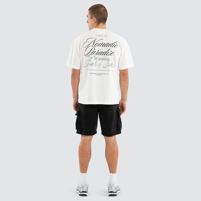 Passage Street Tee Natural White