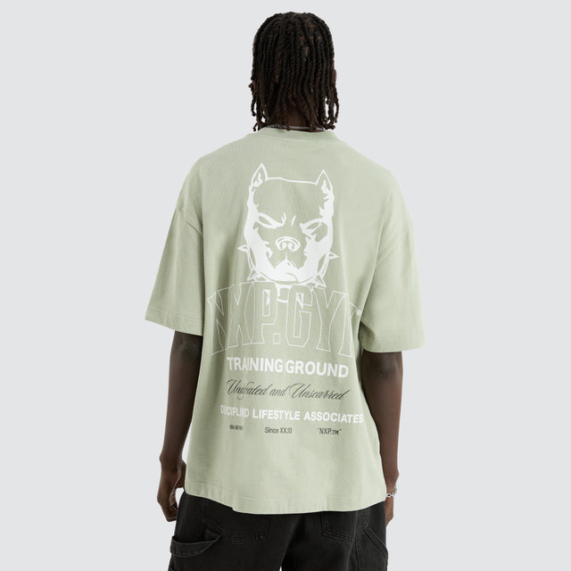 model wears Trait Street Tee Pistachio T-Shirts Green - image 1