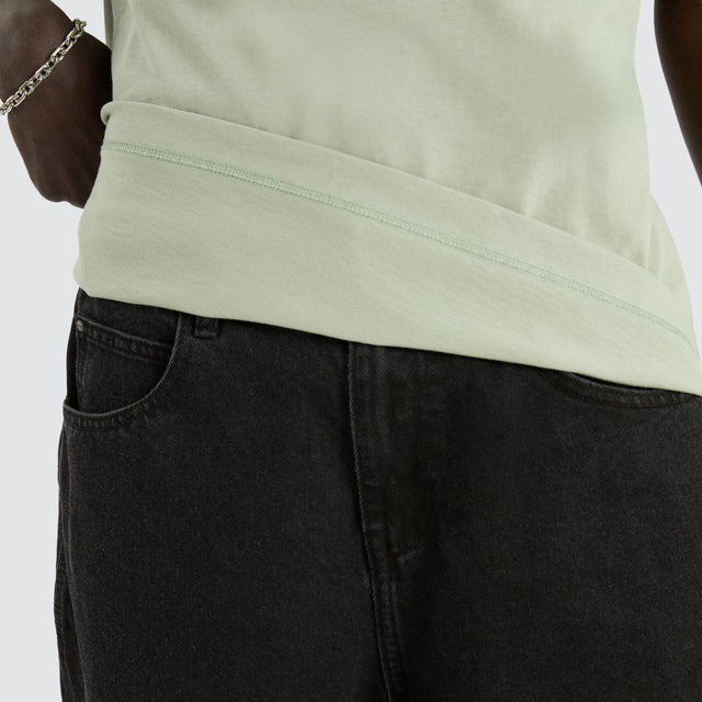 model wears Trait Street Tee Pistachio T-Shirts Green - image 3