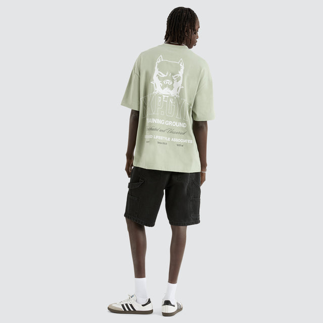 model wears Trait Street Tee Pistachio T-Shirts Green - image 7