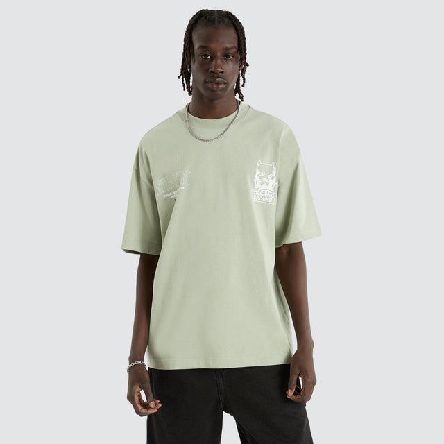 model wears Trait Street Tee Pistachio T-Shirts Green - image 5