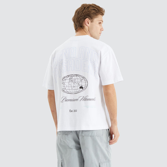 model wears Collective Street Tee Optical White T-Shirts White - image 1