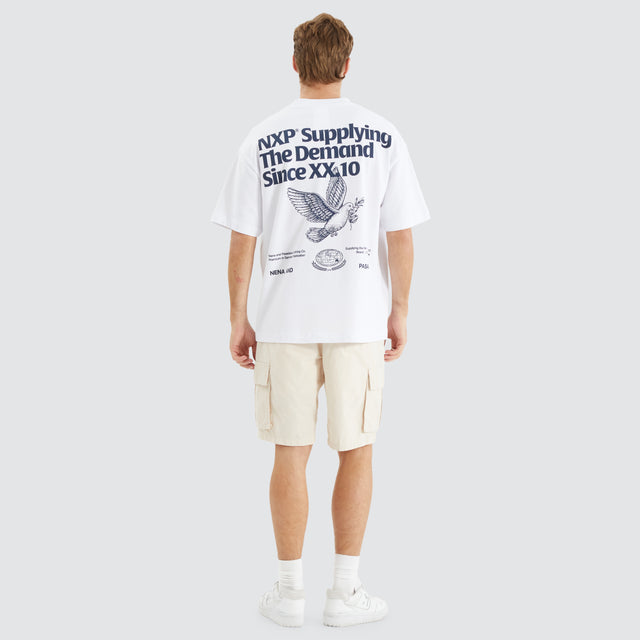 model wears Variant Street Tee Optical White T-Shirts White - image 4